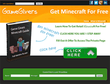 Tablet Screenshot of gamegivers.com